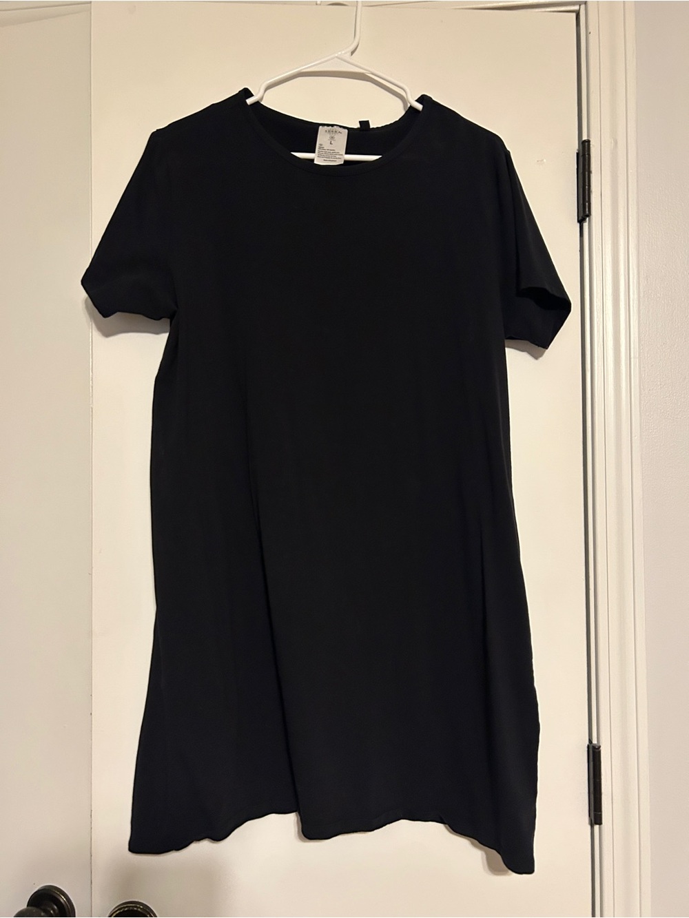 Serra Black Short-Sleeve T-Shirt Mini Dress
